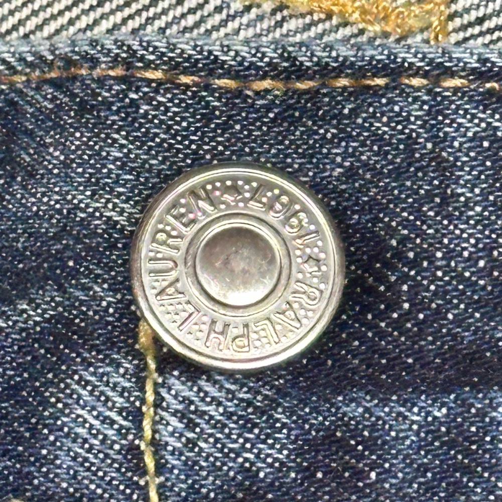 Y2K Polo Ralph Lauren Jeans 34x30 Bootcut Jeans Red R 100% Cotton - Picture 16 of 16